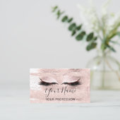 Professional Makeup Artist Pink Eyelash Extension Visitekaartje (Staand voorkant)
