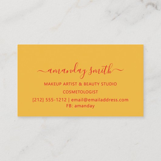 Professional Makeup Artist Rainbow Abstract Visitekaartje (Achterkant)