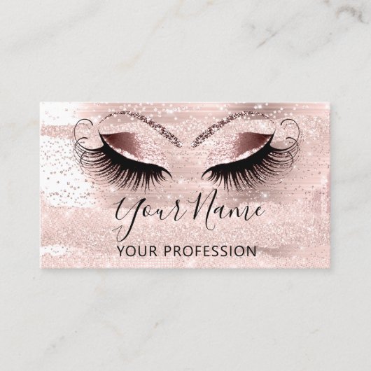 Professional Makeup Artist Roos Confetti Eyelash Visitekaartje (Voorkant)