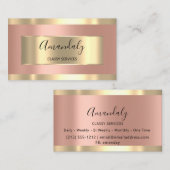 Professional Makeup Artist Roos Gold Lashes Visitekaartje (Voorkant / Achterkant)