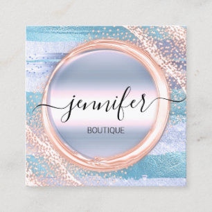 Professional Makeup Artist Roos Pastels Logo Vierkante Visitekaartje