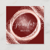 Professional Makeup Artist Roos Ruby Powder Logo Vierkante Visitekaartje (Voorkant)