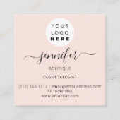 Professional Makeup Artist Roos Ruby Powder Logo Vierkante Visitekaartje (Achterkant)