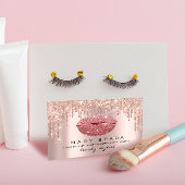 Professional Makeup Artist Rose Drips Lips Glitter Visitekaartje