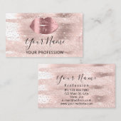 Professional Makeup Artist Silver Kiss Lips Blush Visitekaartje (Voorkant / Achterkant)
