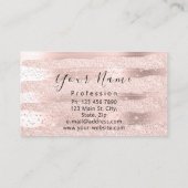 Professional Makeup Artist Silver Kiss Lips Blush Visitekaartje (Achterkant)