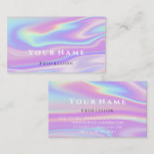 Professional Makeup Artist Unicorn Holografiek Visitekaartje (Voorkant / Achterkant)