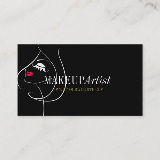 Professional Makeup Artist Visitekaartje (Voorkant)