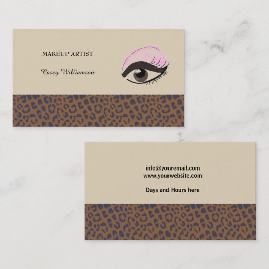 Professional Makeup Artist Visitekaartje (Voorkant / Achterkant)
