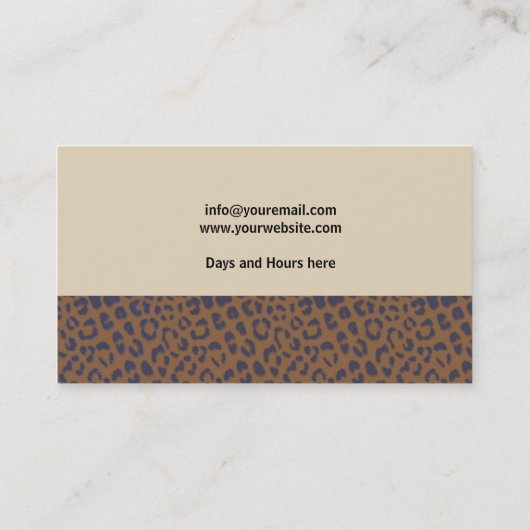 Professional Makeup Artist Visitekaartje (Achterkant)