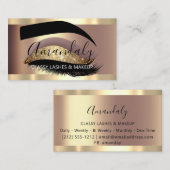 Professional Makeup Artist Waxing Lash Extension Visitekaartje (Voorkant / Achterkant)