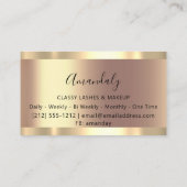 Professional Makeup Artist Waxing Lash Extension Visitekaartje (Achterkant)