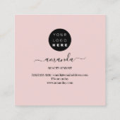Professional Makeup artistieke Logo borstels Roos Vierkante Visitekaartje (Achterkant)