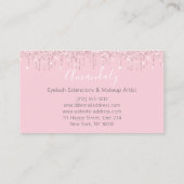 Professional Makeup artistieke moderne roze drijft Visitekaartje (Achterkant)