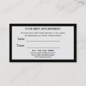 Professional Makeup-Benoemingskaart grijs zwart Visitekaartje (Achterkant)