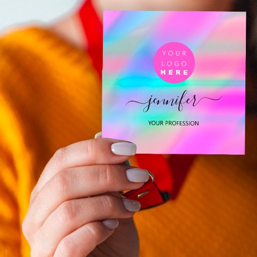 Professional Makeup Boutique Logo QR Code Artistic Vierkante Visitekaartje