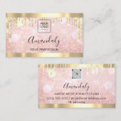 Professional Makeup Esthetician Lash QR Logo Drive Visitekaartje (Voorkant / Achterkant)