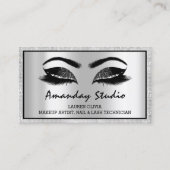 Professional Makeup Eyelash Brows Appointment Visitekaartje (Voorkant)