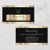 Professional Makeup Eyelash Extension Gold Logo Visitekaartje (Voorkant / Achterkant)