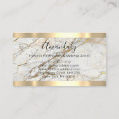 Professional Makeup Eyelash Extension Gold Marble Visitekaartje (Achterkant)