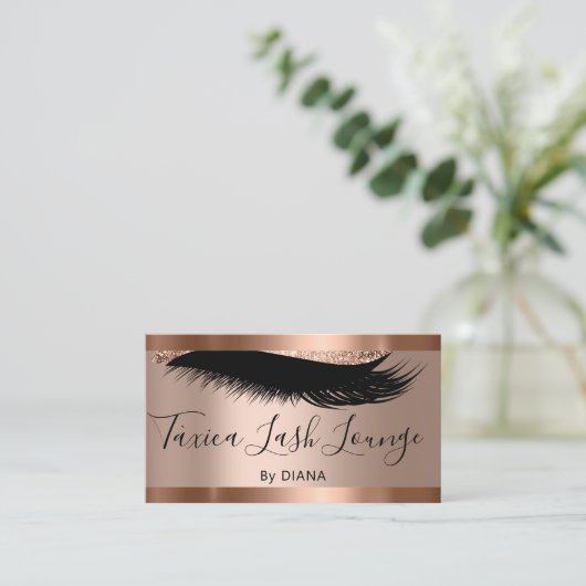 Professional Makeup Eyelash Logo QRCODE Visitekaartje (Staand voorkant)