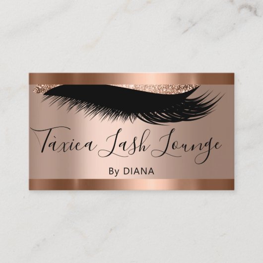 Professional Makeup Eyelash Logo QRCODE Visitekaartje (Voorkant)