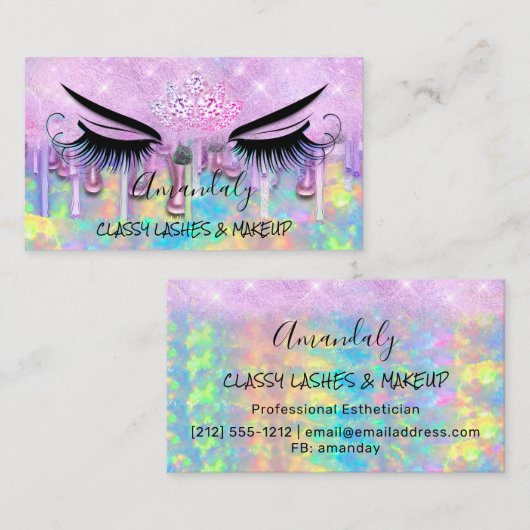 Professional Makeup Eyelash Microblade Drivers SPA Visitekaartje (Voorkant / Achterkant)