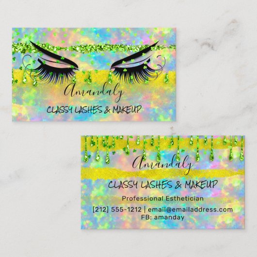 Professional Makeup Eyelash Microblade Princess Visitekaartje (Voorkant / Achterkant)