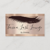 Professional Makeup Eyelash Roos Glitter QRCODE Visitekaartje (Voorkant)