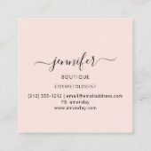 Professional Makeup Eyelashes Extension Pink Vierkante Visitekaartje (Achterkant)