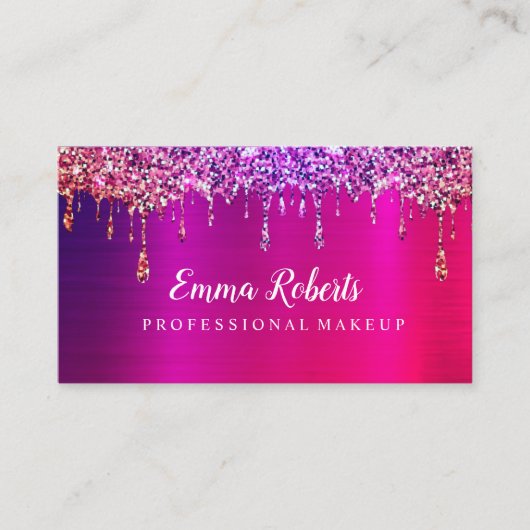 Professional Makeup Glitter Visitekaartje (Voorkant)