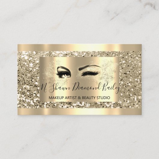 Professional Makeup Gold omwoeld Glitter Spark Visitekaartje (Voorkant)