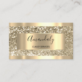 Professional Makeup Holograaf Gold Glitter omgeven Visitekaartje