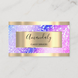 Professional Makeup Holograaf Gold Glitter Roze Visitekaartje