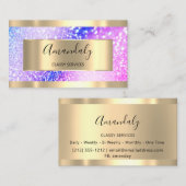Professional Makeup Holograaf Gold Glitter Roze Visitekaartje (Voorkant / Achterkant)