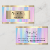 Professional Makeup Holograaf Roos Gold Pink Busin Visitekaartje (Voorkant / Achterkant)