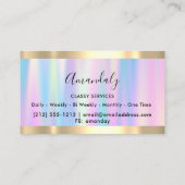 Professional Makeup Holograaf Roos Gold Pink Busin Visitekaartje (Achterkant)