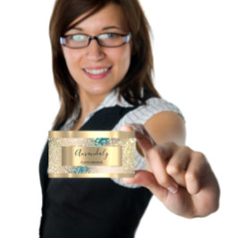 Professional Makeup Holographic Gold Glitter Visitekaartje