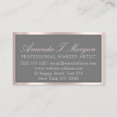 Professional Makeup Lash Extension Brows Grey Roos Visitekaartje (Achterkant)