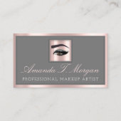 Professional Makeup Lash Extension Brows Grey Roos Visitekaartje (Voorkant)