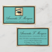 Professional Makeup Lash Extension Eyebrow Blauwgr Visitekaartje (Voorkant / Achterkant)