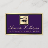 Professional Makeup Lash Extension Eyebrow Violet Visitekaartje (Voorkant)