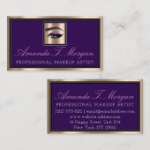 Professional Makeup Lash Extension Roos Paars Visitekaartje (Voorkant / Achterkant)