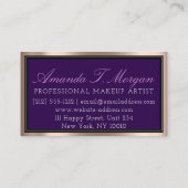 Professional Makeup Lash Extension Roos Paars Visitekaartje (Achterkant)