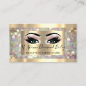 Professional Makeup Lashes Brows Holograf Gold Visitekaartje (Voorkant)