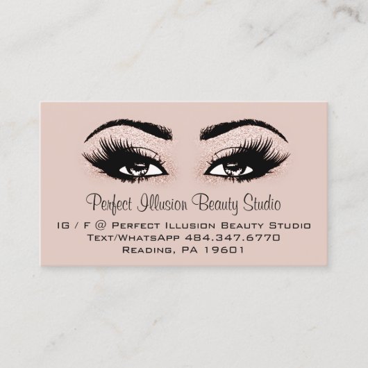 Professional Makeup Lashes Hybryd Brows Visitekaartje (Voorkant)