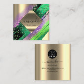 Professional Makeup Logo Tropic Body Cosmetics Vierkante Visitekaartje (Voorkant / Achterkant)