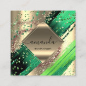 Professional Makeup Logo Tropic Body SPA Wellness Vierkante Visitekaartje (Voorkant)