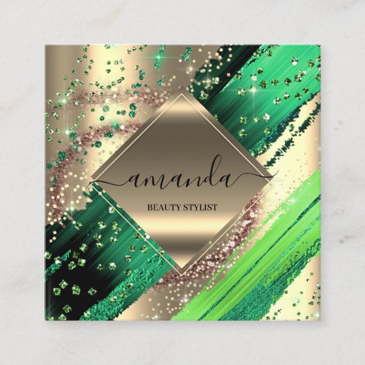 Professional Makeup Logo Tropic Body SPA Wellness Vierkante Visitekaartje (Voorkant)