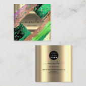 Professional Makeup Logo Tropic Body SPA Wellness Vierkante Visitekaartje (Voorkant / Achterkant)